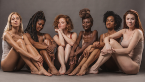 Women sitting on the floor
